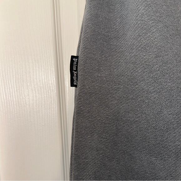 Palm Angels Dark Grey Curved Logo Sweatpants Men’s Small - Picture 7 of 9